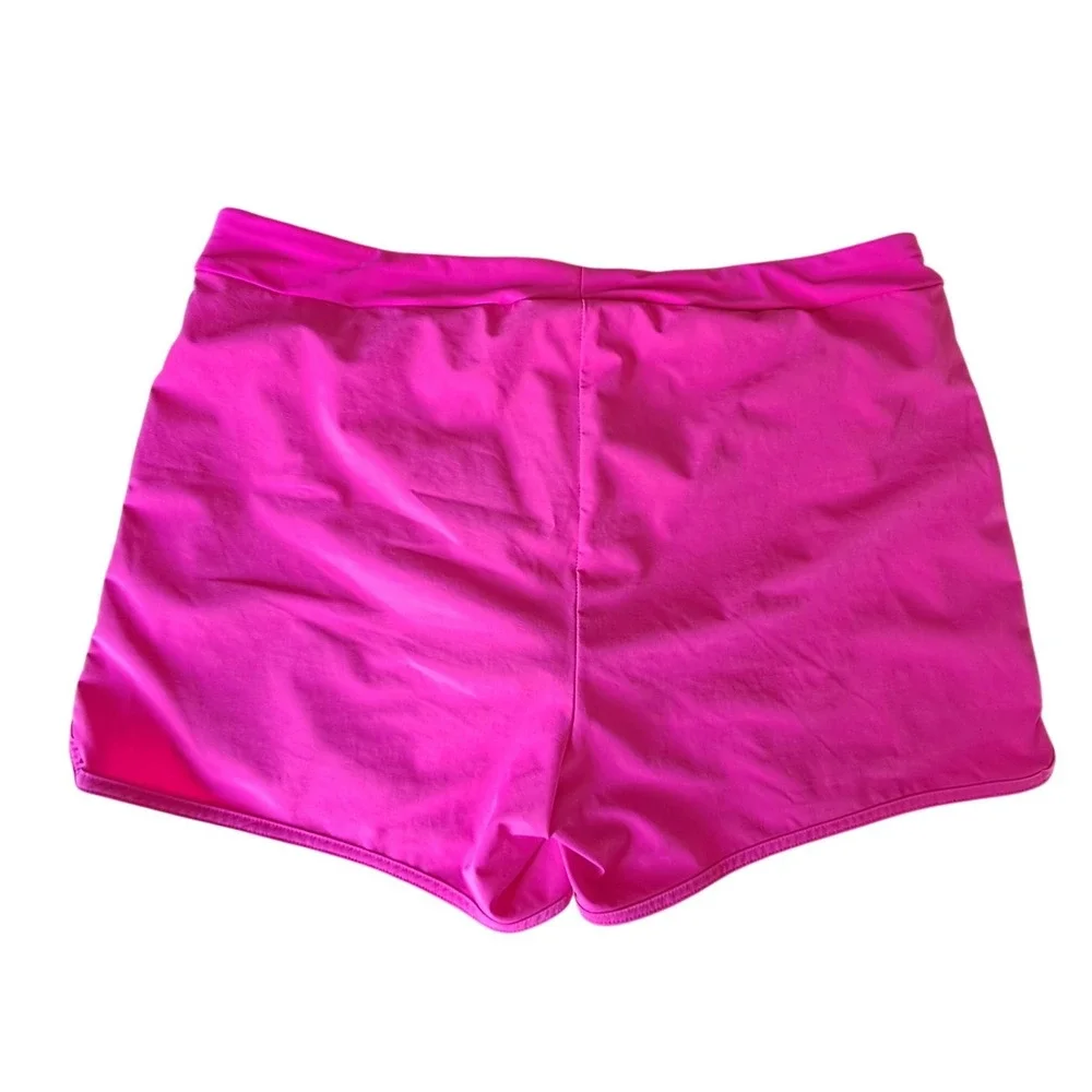 Lands End Hot Pink Athletic Shorts Women's XL Elastic Waist Pockets‎